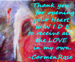 Carina    Thank you for opening your heart so wide